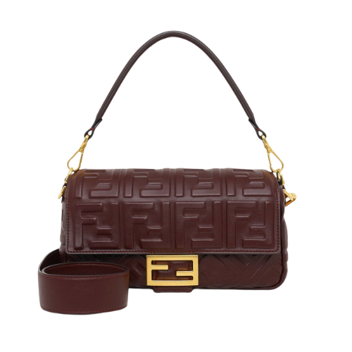 Baguette Borsa in nappa bordeaux