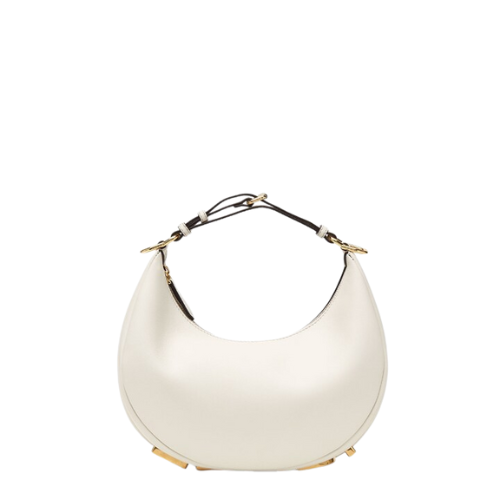 TIMELESS Fendigraphy Small Borsa in pelle bianca