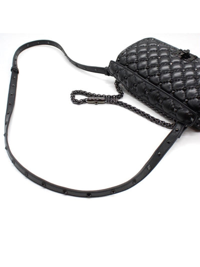Borsa A Spalla Valentino Rockstud Spike In Pelle Nera